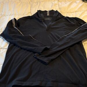 Banana Republic Black Quarter-Zip Pullover